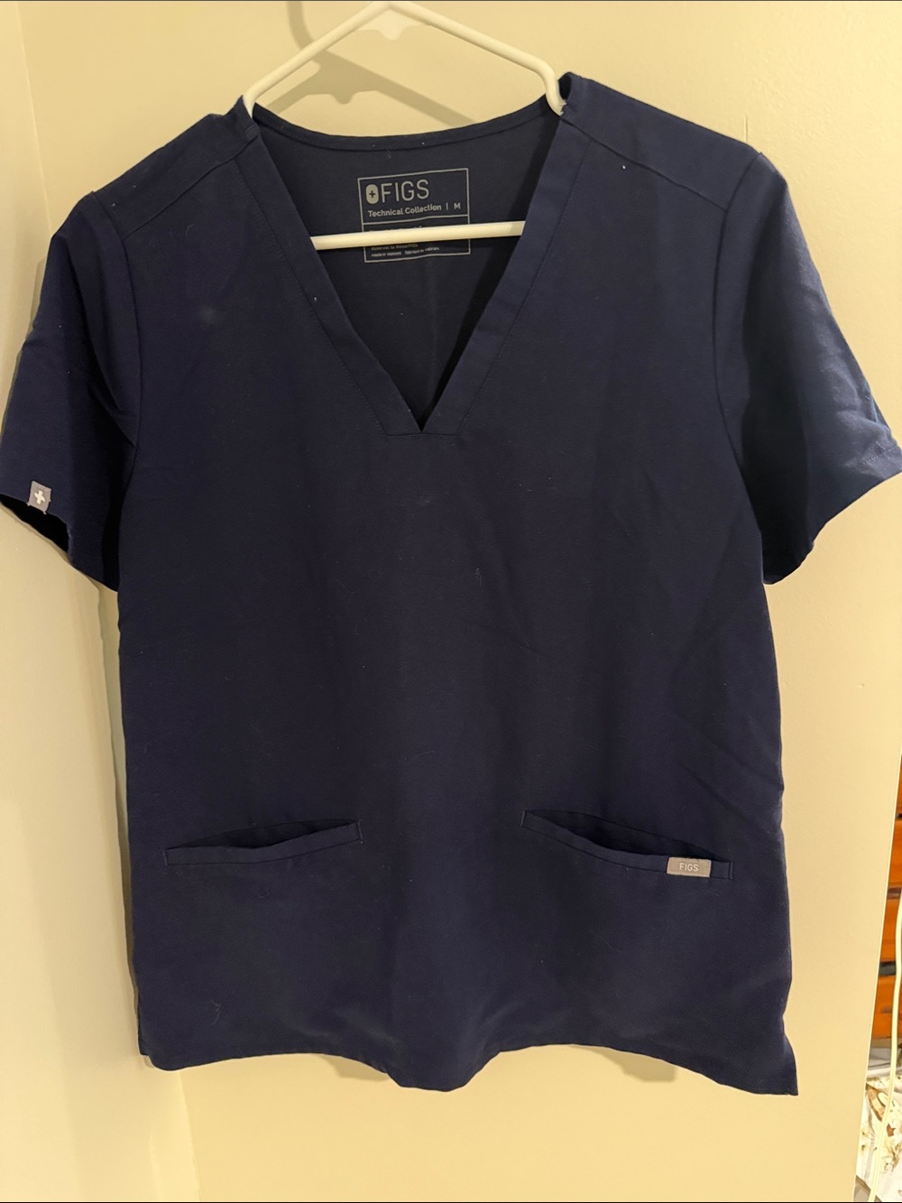 FIGS Navy V-Neck Medical Scrub Top